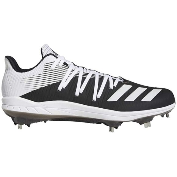 adidas Men's Adizero Afterburner 6 Metal Baseball Cleats Black White Size 12.5 - Picture 3 of 7